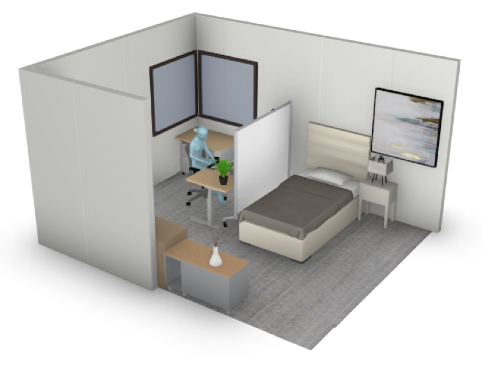 12 x 15 Bedroom with Screen